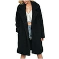 thumbnail image 1 of LSLJS Manteau Chaud en Fausse Fourrure pour Femmes, Veste d'Hiver à Col Rabattu, 1 of 4