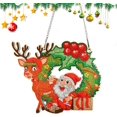 thumbnail image 1 of SHTKUYING 1 pieza de pintura de diamante, kit de pintura de diamante 5D, Papá Noel de Navidad, pintura de diamante de Navidad 5D, corona de Navidad, pintura de diamante colorida, kit de colgante de pintura de diamante brillar Electrónica, 1 of 3