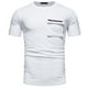 thumbnail image 2 of pstuiky camisetas de hombre, Camisas de verano para hombre, de color liso, ajustadas, con bolsillos, de manga corta y cuello redondo ropa de hombre s, 2 of 9