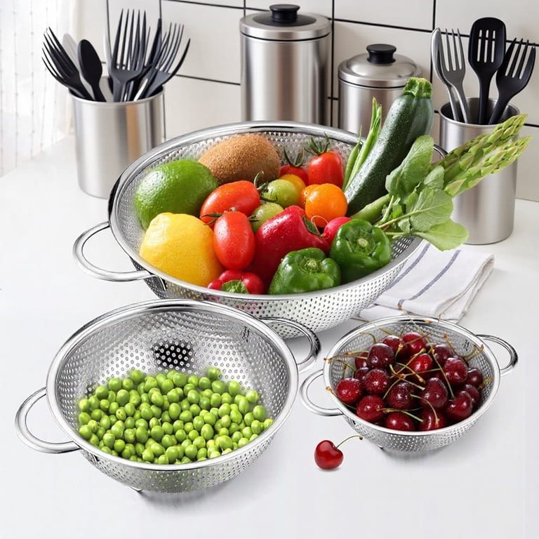 GPED 3-Piece Stainless Steel Colander Set photo 3