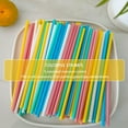 thumbnail image 4 of 7.75" Biodegradable Plastic-Free Drinking Straws,Compostable Colorful Disposable Plant-Based Smoothie Straws 200pcs for Stylish Party Sturdy All Day Long, 4 of 4