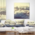 thumbnail image 4 of Designart Roaring White Waves on Beach - Seascape Throw Pillow - 12x20, 4 of 5