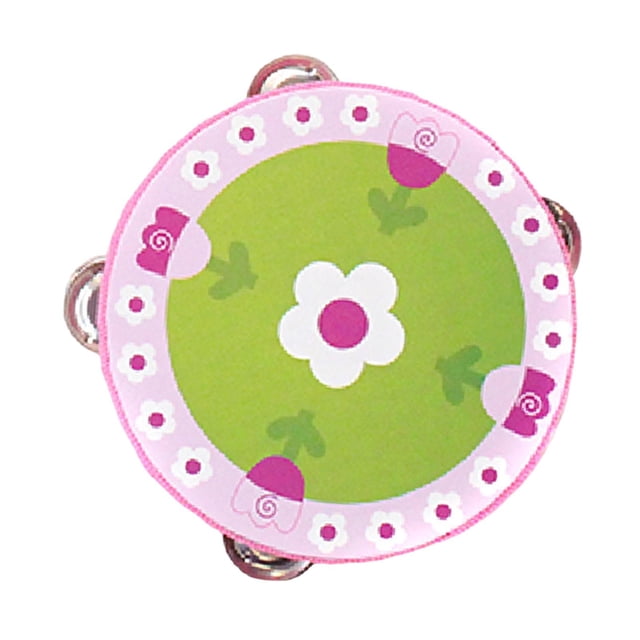 Pandereta de mano de madera de , instrumentos de percusión, tambor de mano, juguete educativo para juegos, juguetes, karaoke, niños pequeños 15 centímetros