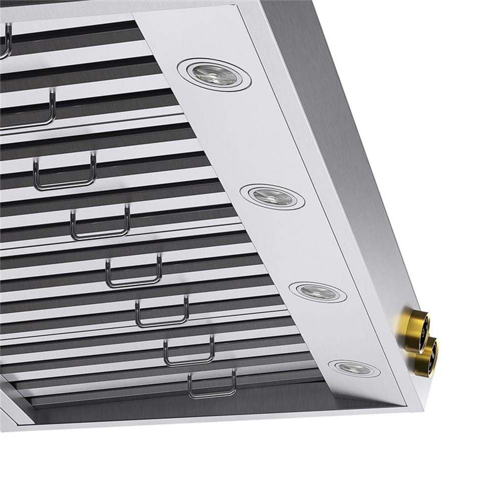 Pemberly Row 48" 6.7. Dual Fuel Range Natural Gas & Under Cabinet Range Hood