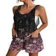 thumbnail image 2 of PENGXIANG Salopette en Lin Décontractée pour Femmes, Short Ample avec Bretelles Réglables, Jambes Larges, Sans Manches, avec Poches, 2 of 4