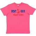 thumbnail image 3 of Inktastic Boat Hair Don't Care, Anchor, Sailing - Red Blue Youth T-Shirt, 3 of 5