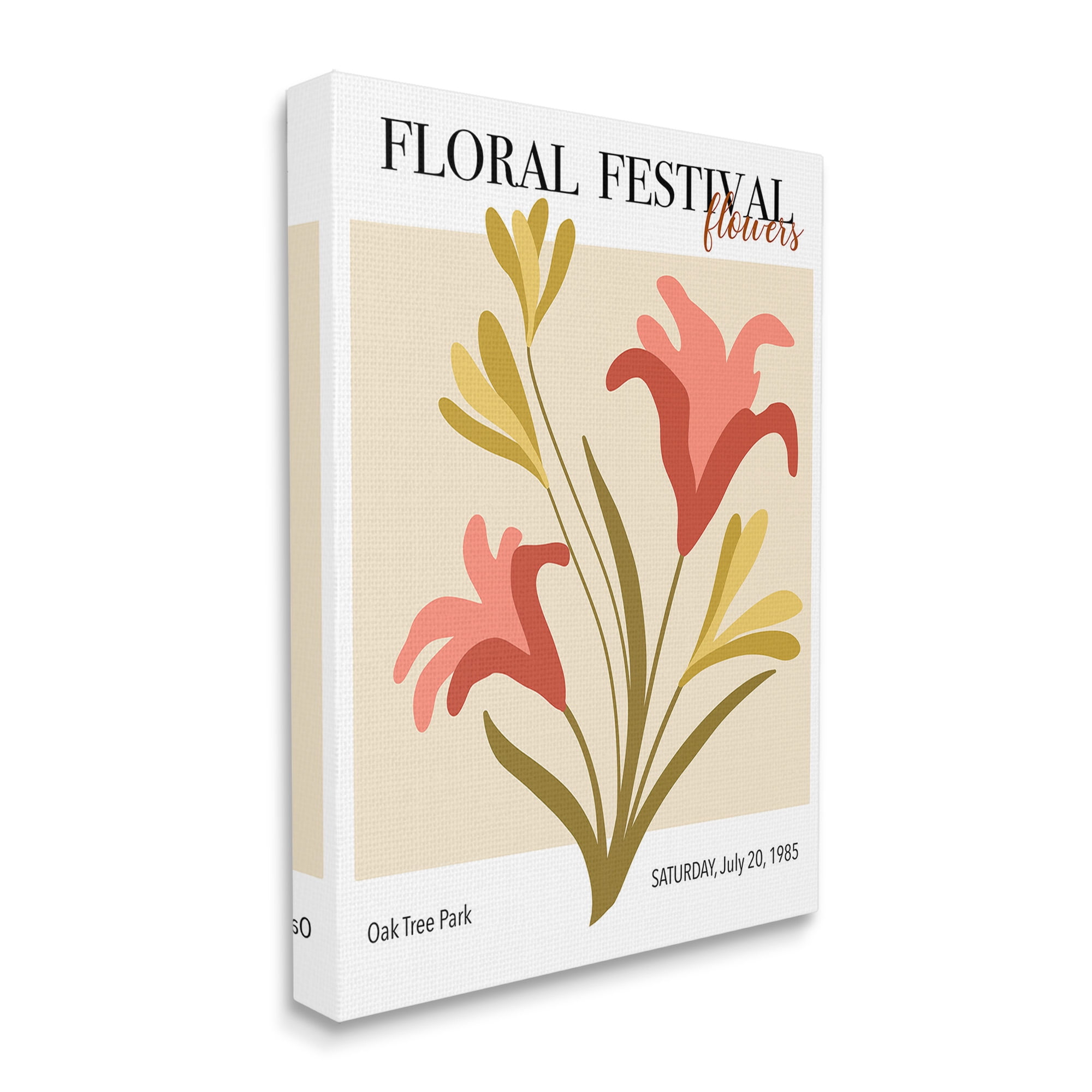 Stupell Industries Floral Festival Abstraction Botanical & Floral Painting Gallery Wrapped Canvas Art Print Wall Art, 36 x 48