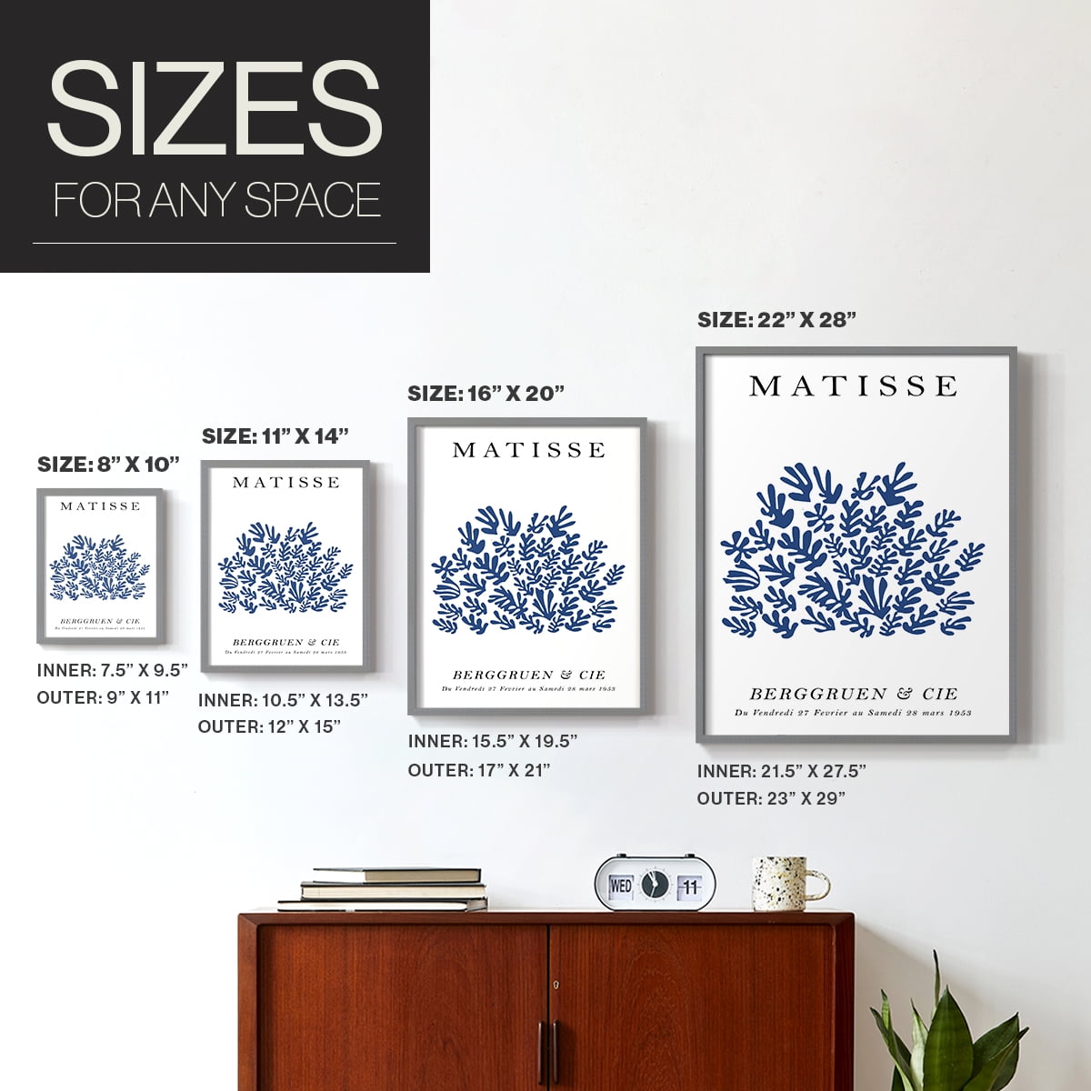 Matisse CCXCIX in Solid Wood 22 x 28 Framed Print