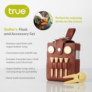 True Golfer's Liquor Flask for Men and Women with Accessories and Case, 6oz