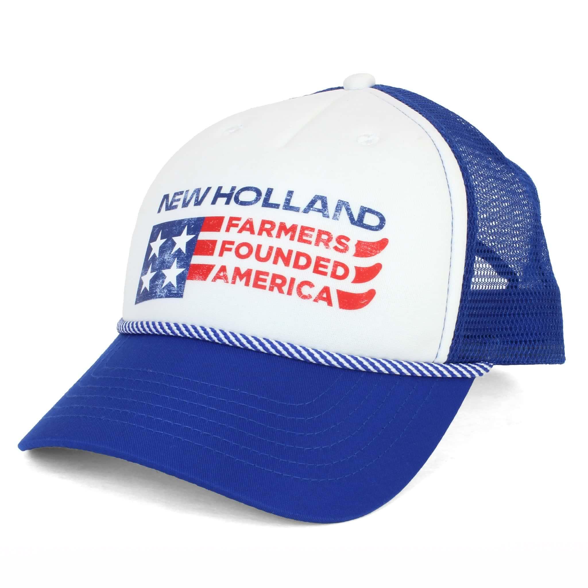 New Holland Farmers Founded America White & Blue Cap 696120