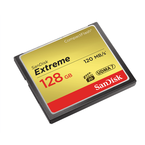 SanDisk Extreme 128GB CompactFlash Memory Card - SDCFXS-128G-A46