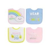 Parents Choice Girls' Icon Bibs, 4 Pack