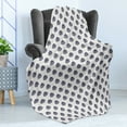 thumbnail image 4 of Victorian Soft Flannel Fleece Throw Blanket, Themed Ornaments in Calming Soft Tone Floral Repetition, Cozy Plush for Indoor and Outdoor Use, 50" x 70", Dark Indigo White, by Ambesonne, 4 of 5