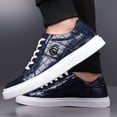 thumbnail image 6 of Versatile and Comfortable Trendy Men's Shoes, Breathable and Wear- Daily Essentials. Fashionable Men's Alligator Pattern Casual Shoes, Low-top Sneakers, 6 of 8