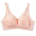 thumbnail image 2 of Loopsun Womens Bras Plus Size, Bras for Women, Women's Solid Color Push Up U-Shaped Underwear Everyday Bras Pink M, 2 of 3
