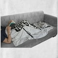 thumbnail image 6 of African Soft Flannel Fleece Throw Blanket, Woman Silhouette in Native Fashion Clothes Accessories Drawing, Cozy Plush for Indoor and Outdoor Use, 70" x 90", Black and White, by Ambesonne, 6 of 6