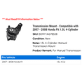 thumbnail image 2 of Transmission Mount - Compatible with 2007 - 2008 Honda Fit 1.5L 4-Cylinder, 2 of 2