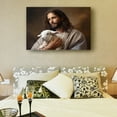 thumbnail image 4 of Jesus and Lamb Canvas Wall Art Modern Decoration Paintings for Living Room Wall Posters for Bedroom Vertical Pictures Giclee Artwork, 4 of 6