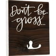 thumbnail image 2 of Primitives by Kathy Set of 2 Towel Hook Boards - Don't Be Gross, Wash Your Hands - Wood and Metal, 6 x 7 x .5-Inches, 2 of 3