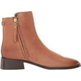 thumbnail image 3 of Sam Edelman Thatcher Cuoio Brown Side Zipper Square Toe Low Block Heel Boots (Lt Cuoio Brown, 10), 3 of 6