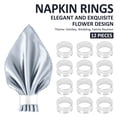 thumbnail image 3 of 12PCS Napkin Rings Napkin Buckle Holder Adornmen Alloy Silver, 3 of 15