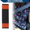 thumbnail image 3 of Unique Bargains Car Seat Belt Covers Plaid Pattern Shoulder Pad Seat Belt Pad Cover 6.5x23cm Orange, 3 of 7