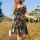 thumbnail image 4 of Vestido de manga corta con estampado de serpientes y serpientes, vestidos de lujo, vestido de estilo coreano, ropa de fiesta, vestido para mujer, 4 of 7