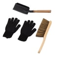 thumbnail image 1 of Juego De Pincel De Pala De Cenizas De Chimenea, Chimeneas Herramientas Limpias De Aislamiento Con Guantes De Silicona Para La Chimenea, 1 of 7