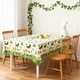 thumbnail image 4 of Twfbrm Easter Disposable Tablecloth, 54x108 inch Plastic Rectangle Tropical Plants and Insects Table Cloth, Waterproof Spring Themed Table Cover Easter Table Decorations for Party Dining Birthday, 4 of 6