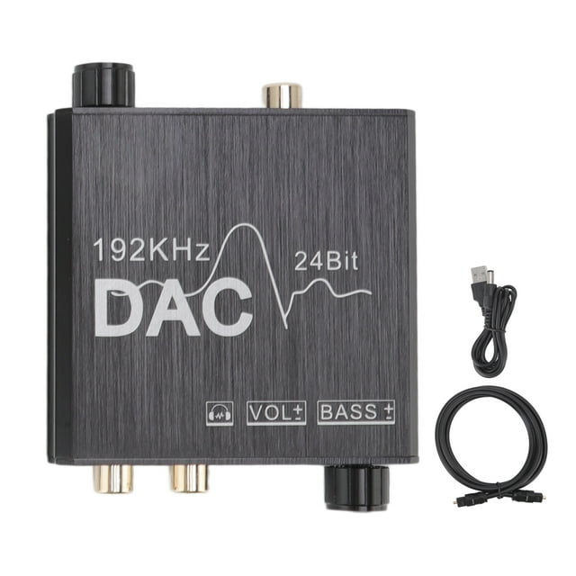 Digital To Analog Sound Converter, Optical To Sound Converter Aluminum Alloy Prevent Interference 192KHz With Cable For HD DVD For Home Theater Systems