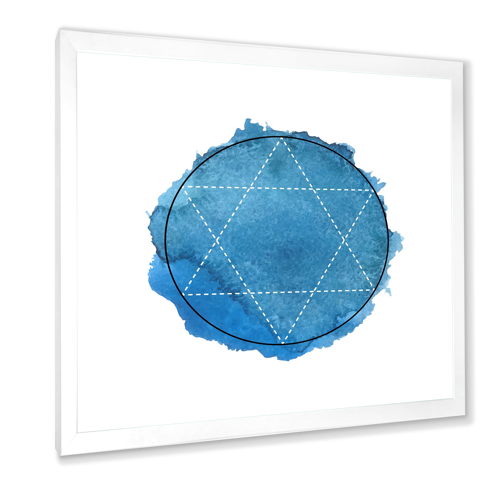 Designart 'Sacred Geometry and Symbol of Alchemy III' Bohemian & Eclectic Framed Art Print