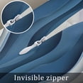 thumbnail image 7 of Beige Blue Ombre Throw Pillow Cover 20 x 30 Inch Decorative Pillow Cover Moire Abstract Artwork Lumbar Pillowcase Seasonal Rectangle Cushion Case for Couch Sofa Bed Living Room, 7 of 7