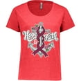 thumbnail image 3 of Inktastic Multiple Myeloma Hope and Faith with Anchor Ribbon and Roses with White Outline Women's Plus Size T-Shirt, 3 of 5