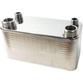 thumbnail image 3 of INTBUYING 20-100 Plate Water to Water Brazed Plate Heat Exchanger 1/2"~1"MPT Ports Hot Water Heating System, 3 of 10