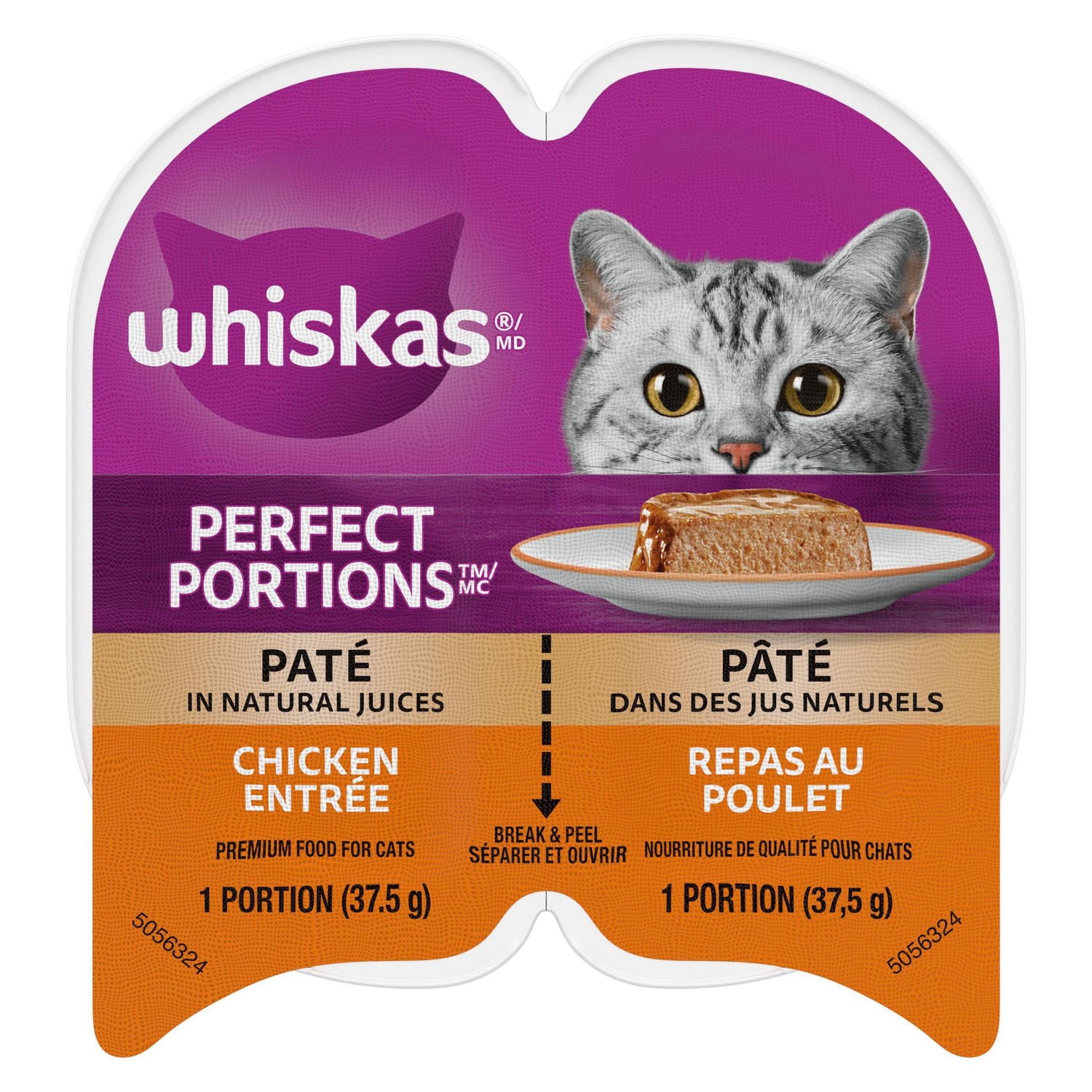 Whiskas Perfect Portions Nourriture pour chat au poulet 75g