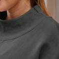 thumbnail image 5 of Lumtrix Mock Neck Sweatshirt Oversized For Women Turtleneck Cute Lightweight Pullover Long Sleeve Tops Fashion Clothes Casual Fall Winter Sweater Gray 2XL, 5 of 7