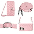 thumbnail image 3 of Dteck Crossbody Strap Case for Samsung Galaxy S24 Ultra,Magnetic Leather Women Wallet Card Slots Case Shockproof Kickstand Cover with Shoulder Strap for Galaxy S24 Ultra,Pink, 3 of 6