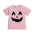 thumbnail image 2 of Kiijoy Toddler Girls Halloween T-Shirt Cute Pumpkin Short Sleeve Graphic Tee, Sizes 3-4, 2 of 4