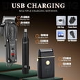 thumbnail image 2 of Hair Clippers for Men, 3-Piece Cordless Grooming Kit with Rechargeable Clipper, 2 of 7