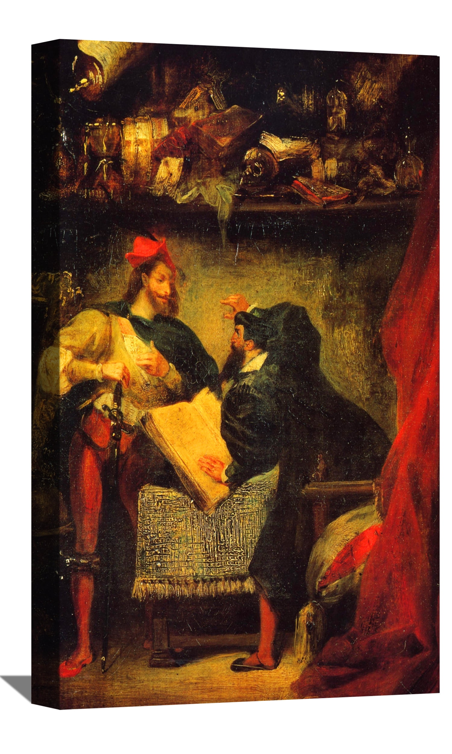 Eugene Delacroix Painting Art Print Faust And Mephistopheles French Romanticism Canvas Art