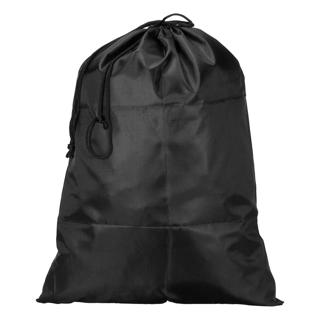 Unique Bargains 17.3' Height Clothes Storage Double Drawstring Bag for Camping, Black