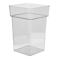 thumbnail image 1 of Jarrón transparente tipo cubo para flores, ideal para centros de mesa, exhibiciones y decoración. M, 1 of 9