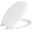 White, variant on Proflo Round Closed Front Plastic Toilet Seat with Cover in Biscuit