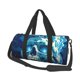 thumbnail image 1 of Balery Abstract Blue Skull Bolsa de Gimnasio para Mujeres y Hombres, Bolsa de Viaje Impermeable, Bolsa de Fin de Semana con Compartimento para Zapatos y Bolsillo Húmedo, 1 of 6