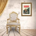 thumbnail image 3 of Retrosci-fi 23x32 Gold Ornate Wood Framed with Double Matting Museum Art Print Titled - Science Fiction Quarterly: Little People of the Space Web, 3 of 4