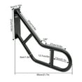 thumbnail image 3 of 25" U-Shaped Handrails for Outdoor 1-3 Steps Wall Mount Handrail Grab Bar Black, 3 of 15