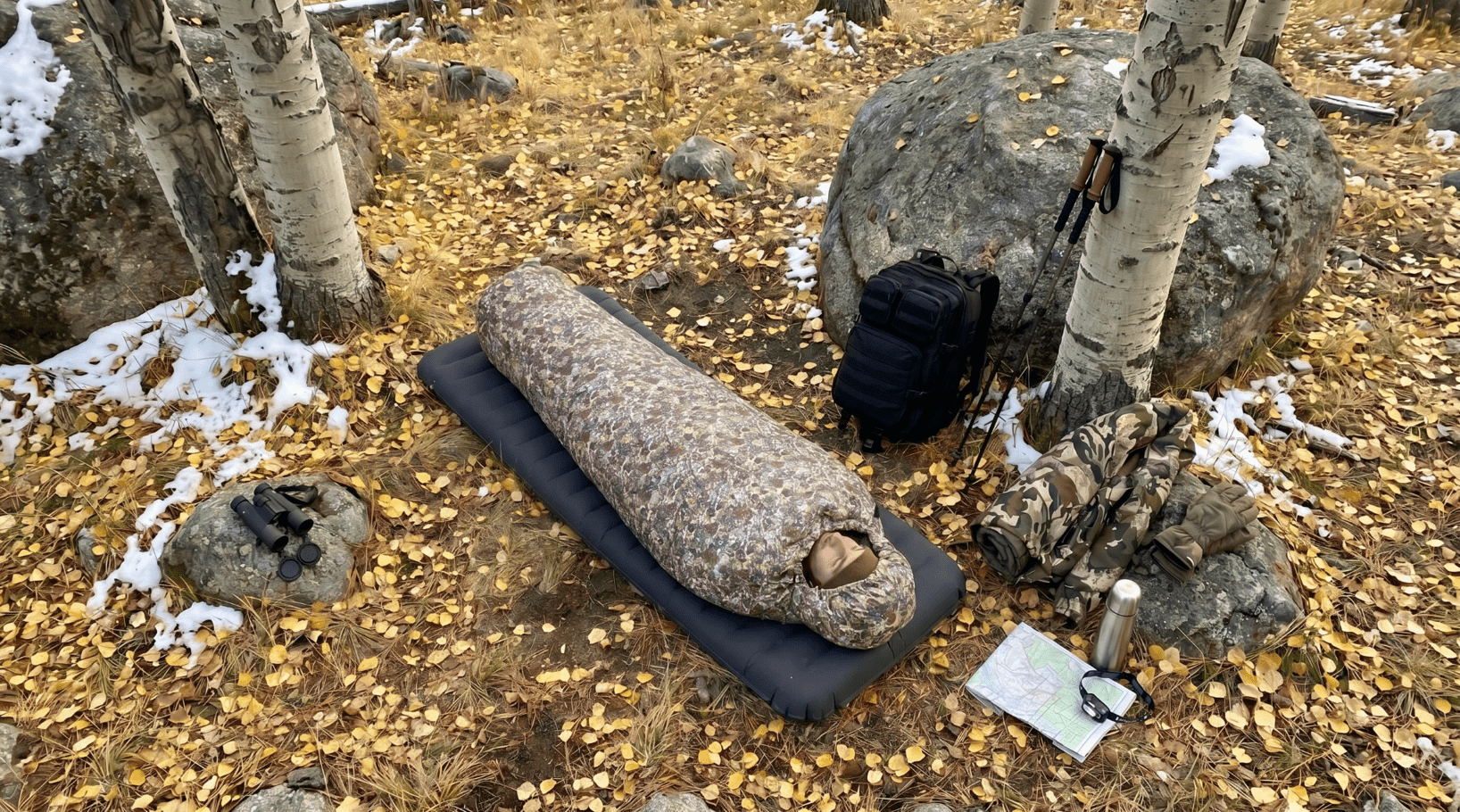 Tundra Rock Moss Camo Mummy Sleeping Bag 0°F Cold Weather Sleeping Bag for Camping & Hunting