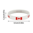 thumbnail image 3 of Canadian Flag Silicone Bracelet Patriotic Wristband Unisex Sporty Fashion Accessory for Outdoor Events and National, 3 of 6