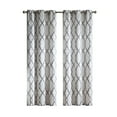 thumbnail image 2 of VCNY Home Caldwell 2-Piece Charcoal Trellis Light-Filtering Polyester Window Curtain Set, 38" x 84", 2 of 5