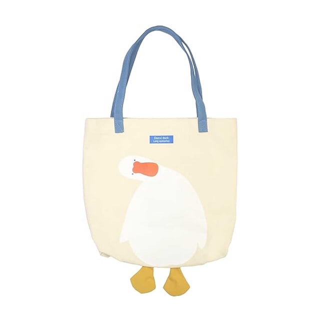 Xuewenshw Stylish Versatile Cute Quacking Pattern Blue Strap Shoulder Bag Function Portable Storage Pouch under Bed Sweater Storage